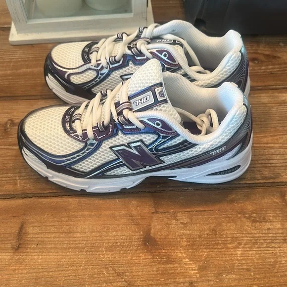 White and Purple Athletic Sneakers - Picture 3 of 3